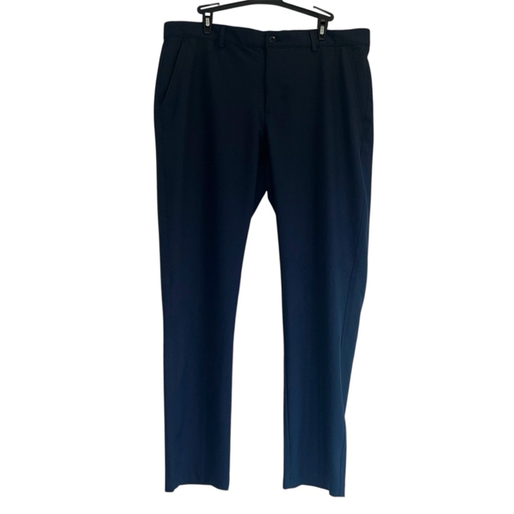 Greg Norman Mens Navy Blue Performance Stretch Golf Pants 36x30 Straight Leg EUC